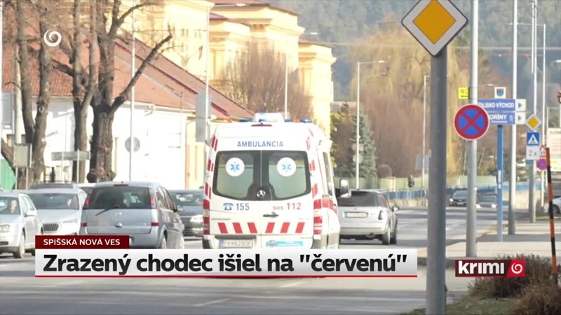 Zrazený chodec išiel na "červenú"