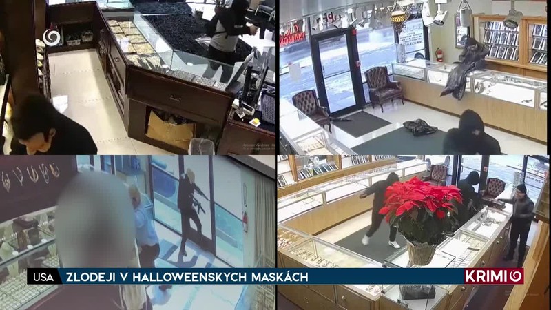 ZLODEJI V HALLOWEENSKYCH MASKÁCH