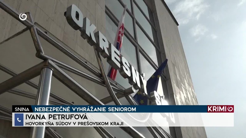 NEBEZPEČNÉ VYHRÁŽANIE SENIOROM