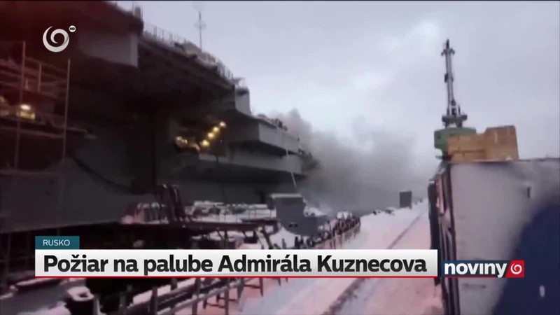 Požiar na palube Admirála Kuznecova