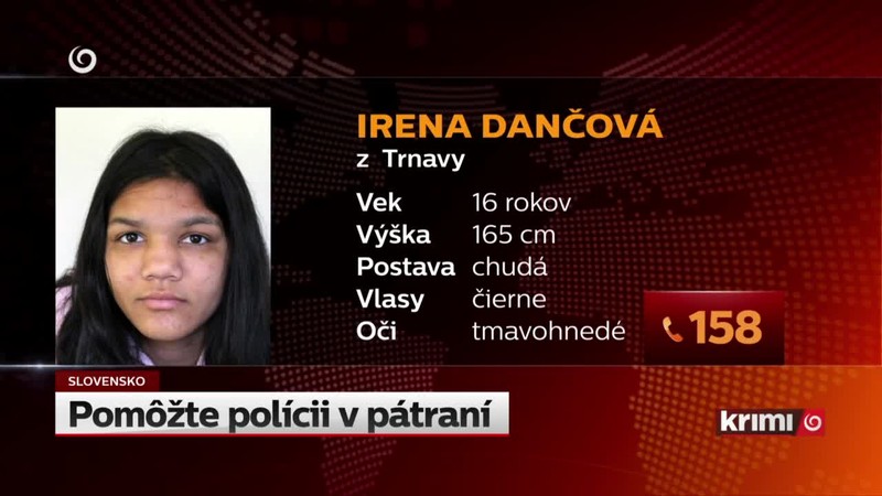 Pomôžte polícii v pátraní