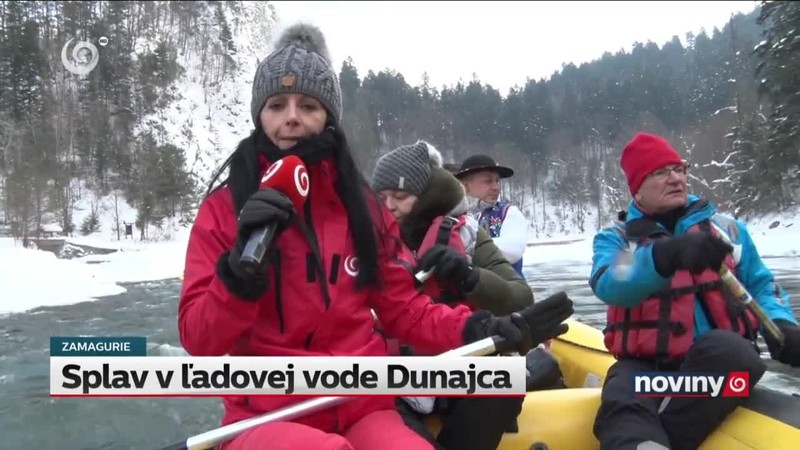 Splav v ľadovej vode Dunajca