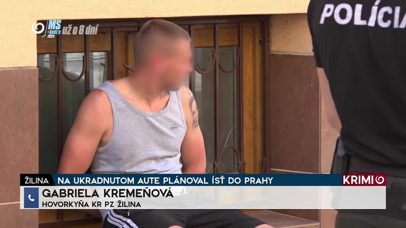 NA UKRADNUTOM AUTE PLÁNOVAL ÍSŤ DO PRAHY
