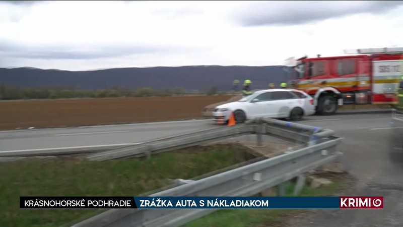 ZRÁŽKA AUTA S NÁKLADIAKOM