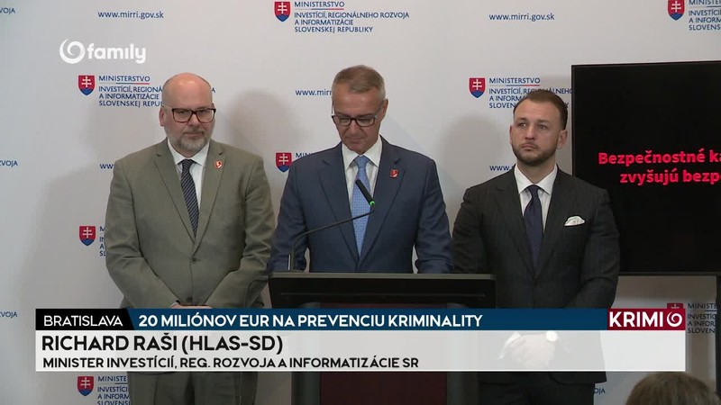 20 MILIÓNOV EUR NA PREVENCIU KRIMINALITY