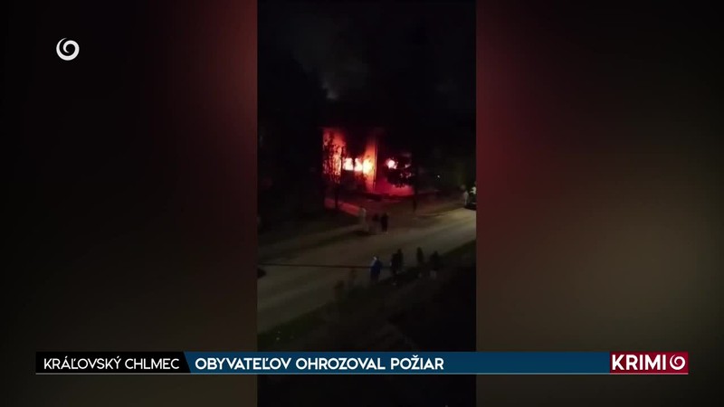 OBYVATEĽOV OHROZOVAL POŽIAR