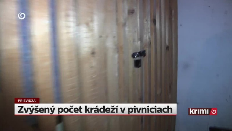 Zvýšený počet krádeží v pivniciach