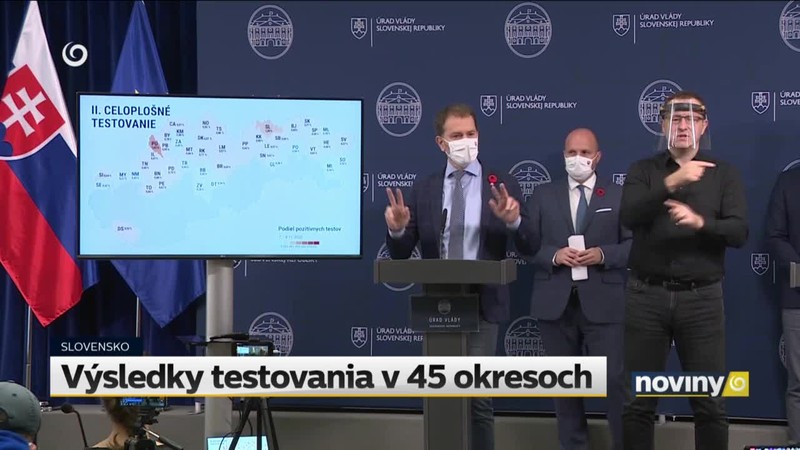 Výsledky testovania v 45 okresoch