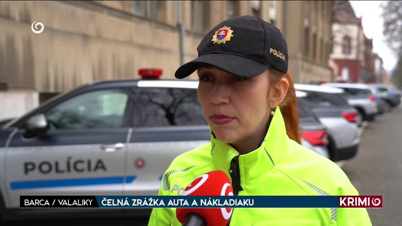 ČELNÁ ZRÁŽKA AUTA A NÁKLADIAKU