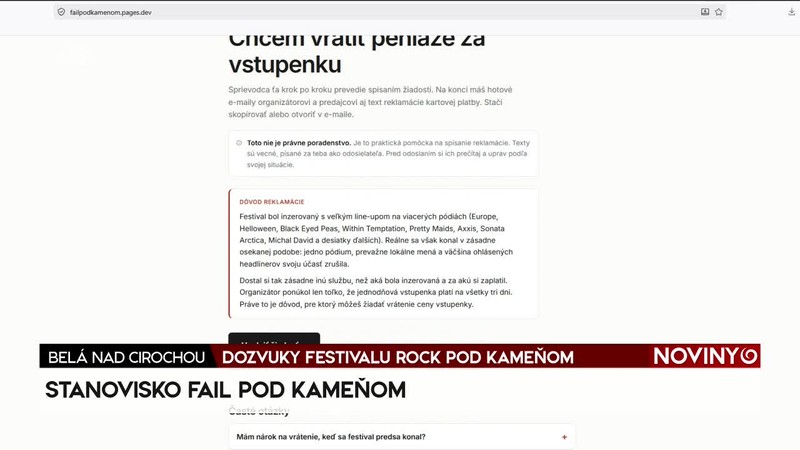 DOZVUKY FESTIVALU ROCK POD KAMEŇOM