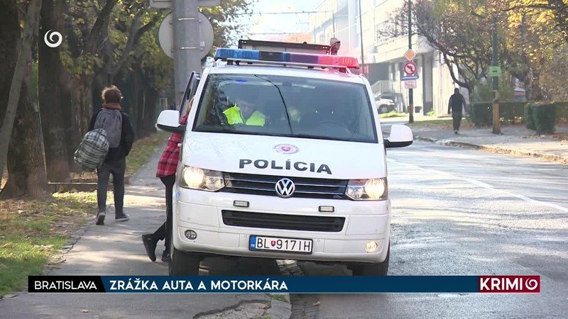 ZRÁŽKA AUTA A MOTORKÁRA