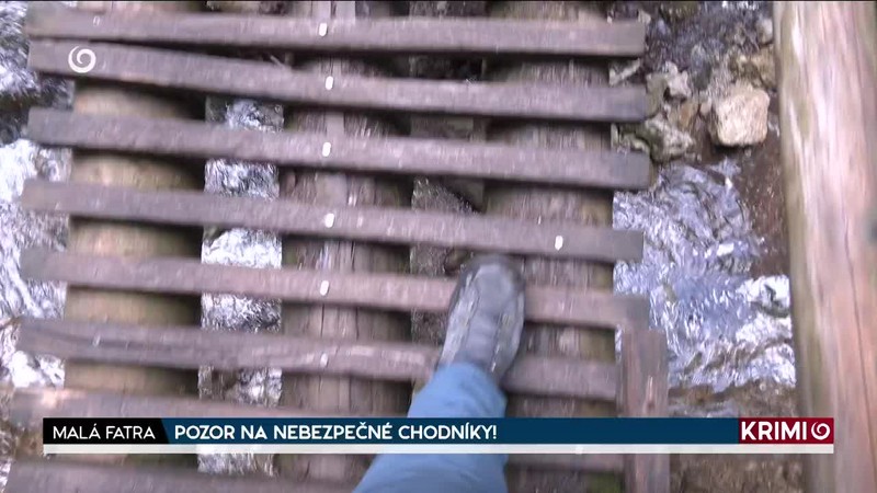 POZOR NA NEBEZPEČNÉ CHODNÍKY!