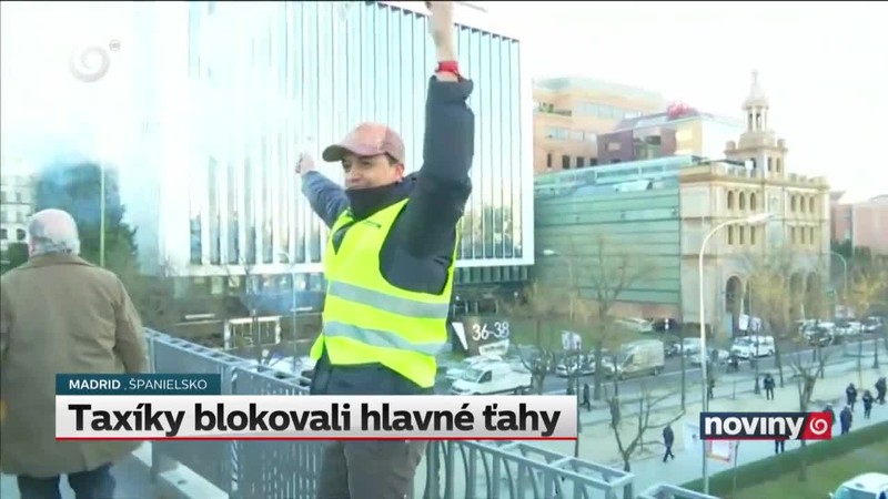 Taxíky blokovali hlavné ťahy