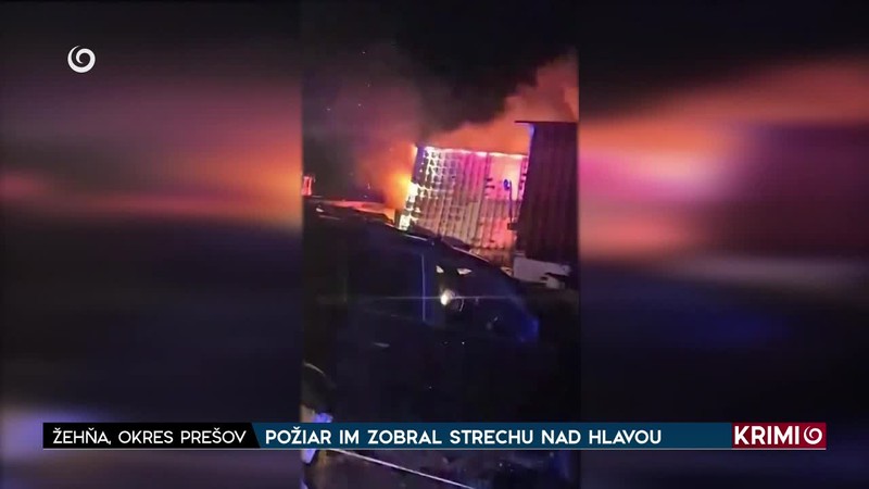 POŽIAR IM ZOBRAL STRECHU NAD HLAVOU