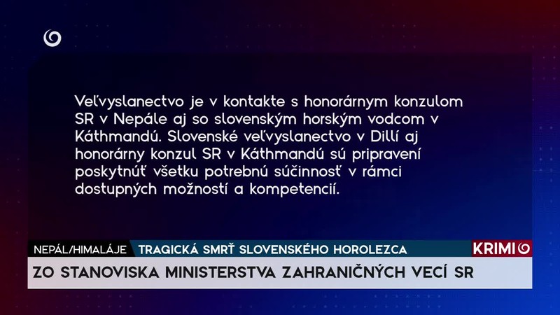 TRAGICKÁ SMRŤ SLOVENSKÉHO HOROLEZCA