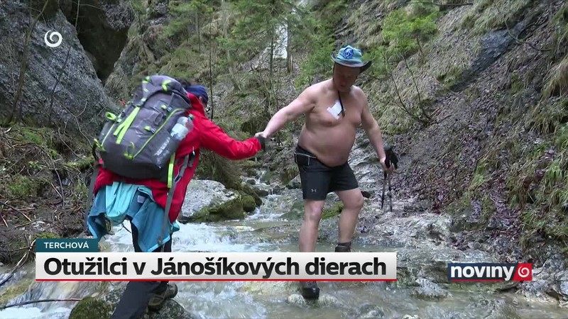 Otužilci v Jánošíkových dierach
