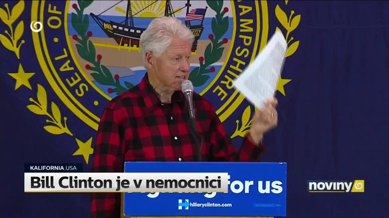 Bill Clinton je v nemocnici