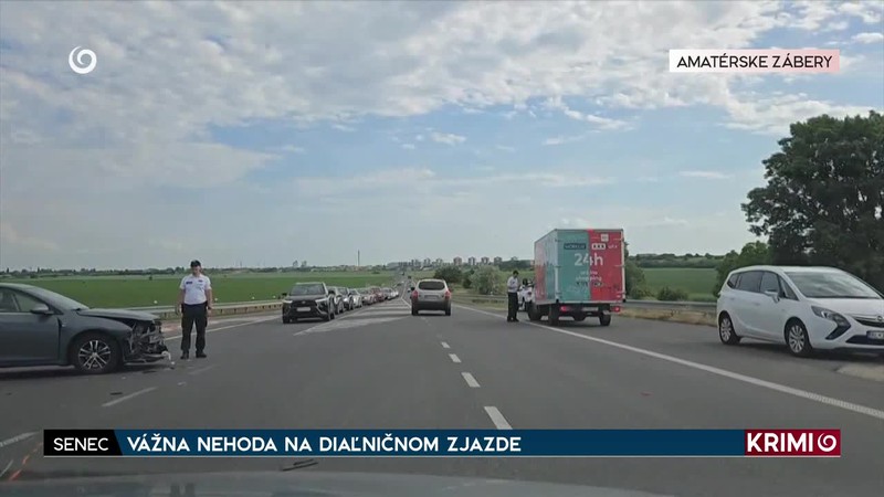 VÁŽNA NEHODA NA DIAĽNIČNOM ZJAZDE