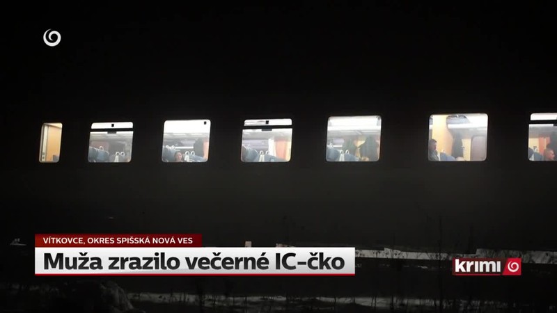 Muža zrazilo večerné IC-čko