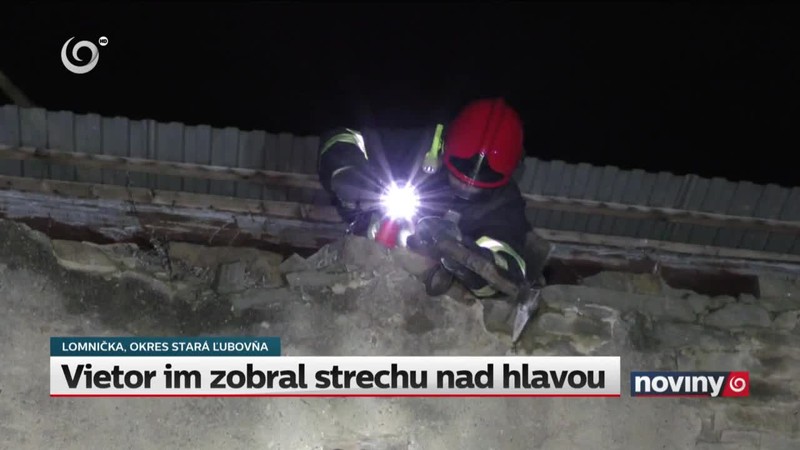 Vietor im zobral strechu nad hlavou