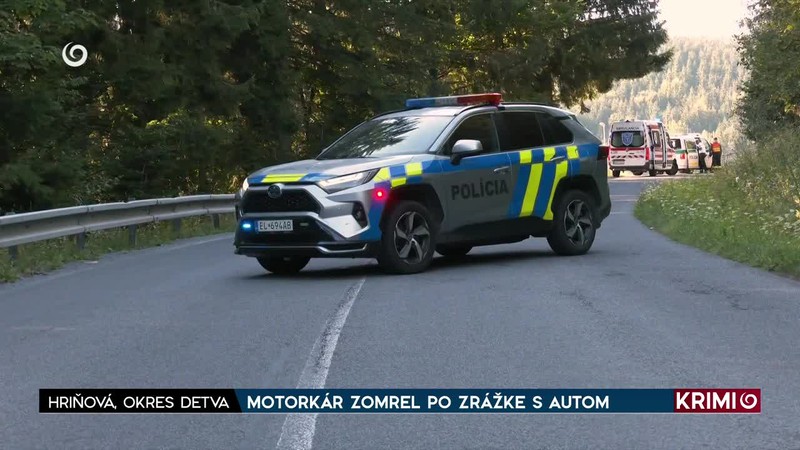 MOTORKÁR ZOMREL PO ZRÁŽKE S AUTOM