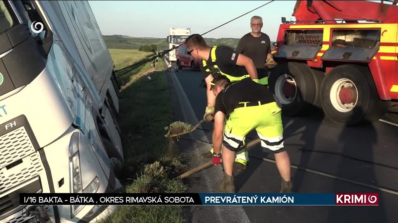 PREVRÁTENÝ KAMIÓN