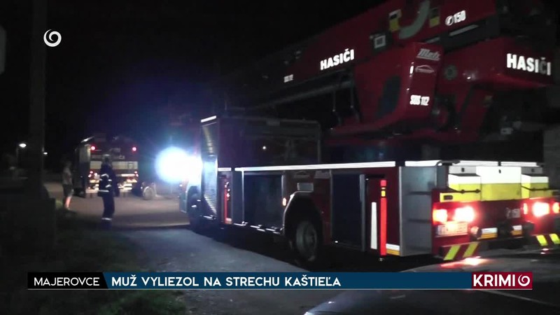 MUŽ VYLIEZOL NA STRECHU KAŠTIEĽA