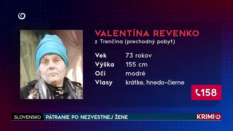 PÁTRANIE PO NEZVESTNEJ ŽENE