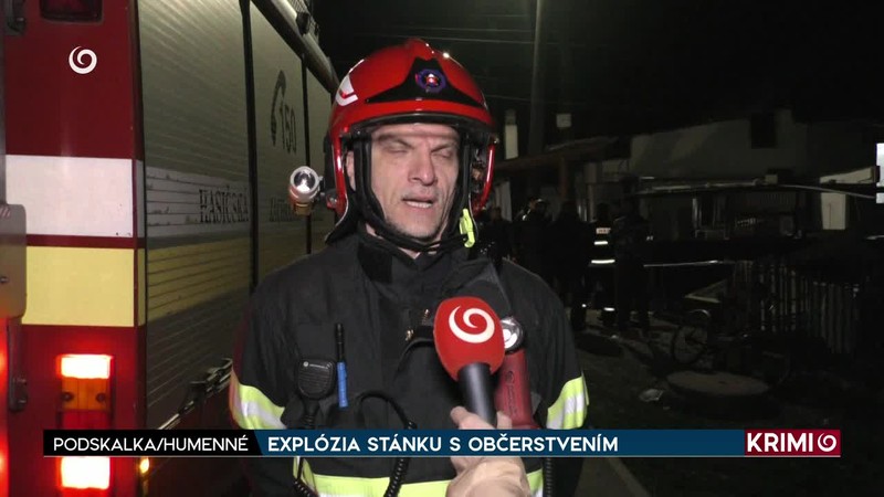 EXPLÓZIA STÁNKU S OBČERSTVENÍM