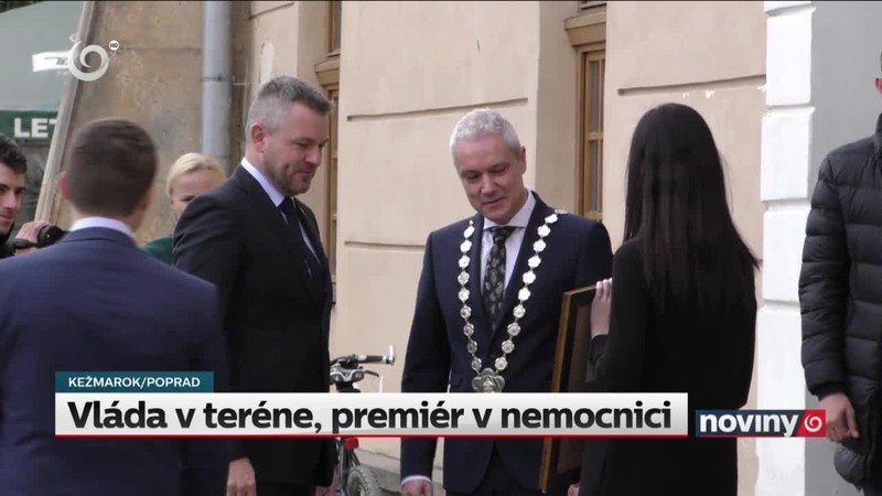 Vláda v teréne, premiér v nemocnici