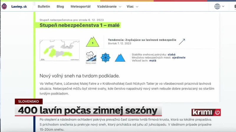 400 lavín počas zimnej sezóny