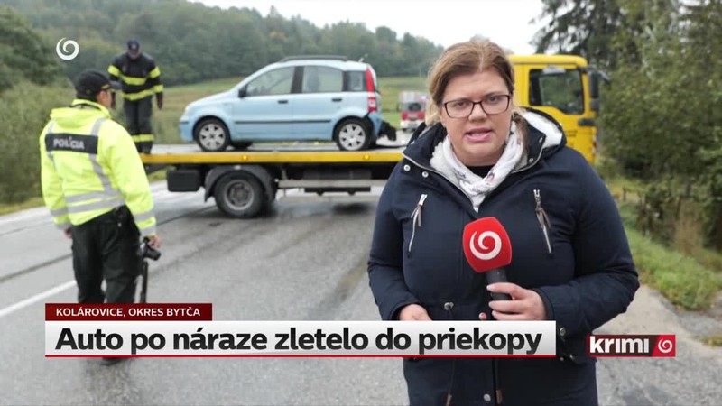 Auto po náraze zletelo do priekopy