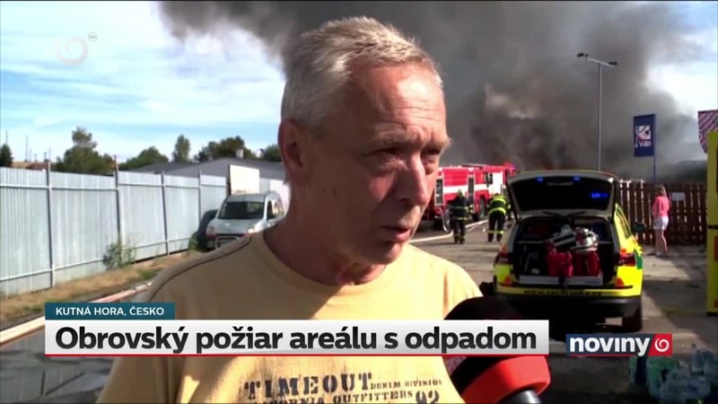 Obrovský požiar areálu s odpadom