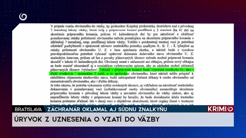 ZÁCHRANÁR OKLAMAL AJ SÚDNU ZNALKYŇU