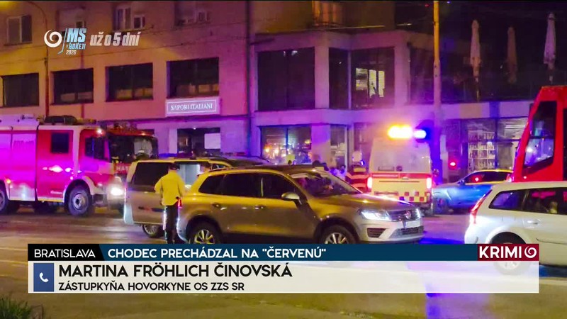 CHODEC PRECHÁDZAL NA "ČERVENÚ"