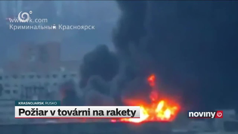 Požiar v továrni na rakety