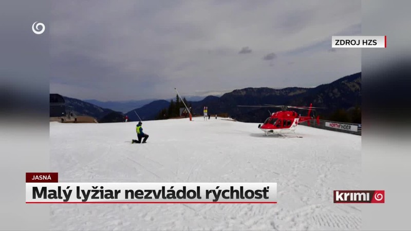 Malý lyžiar nezvládol rýchlosť