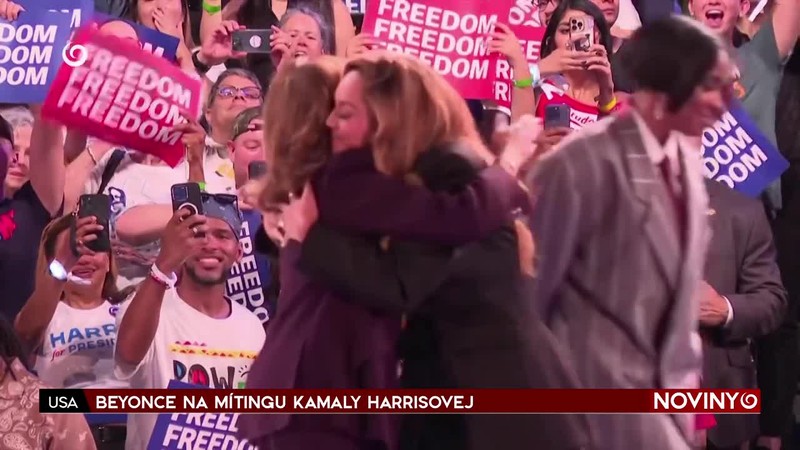 BEYONCE NA MÍTINGU KAMALY HARRISOVEJ