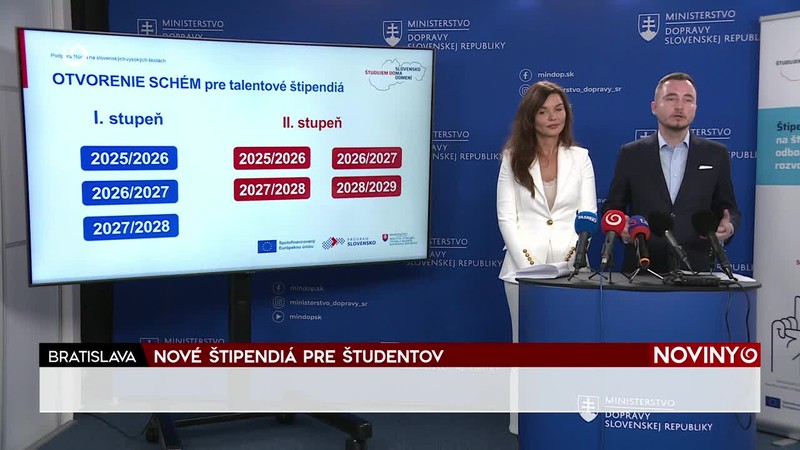 NOVÉ ŠTIPENDIÁ PRE ŠTUDENTOV