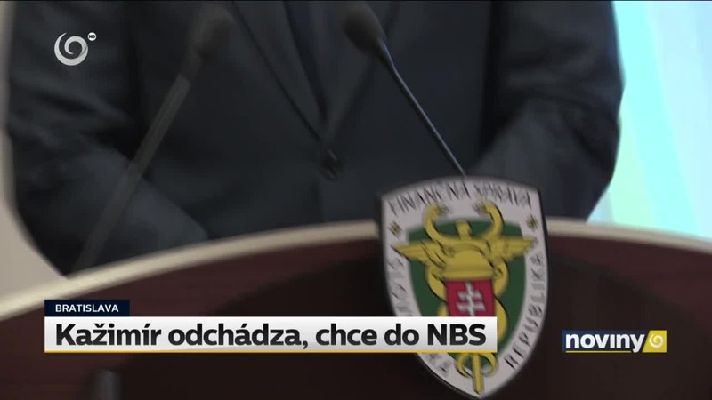 Kažimír odchádza, chce do NBS