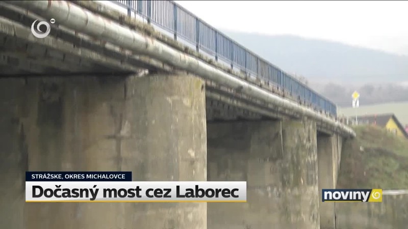 Dočasný most cez Laborec