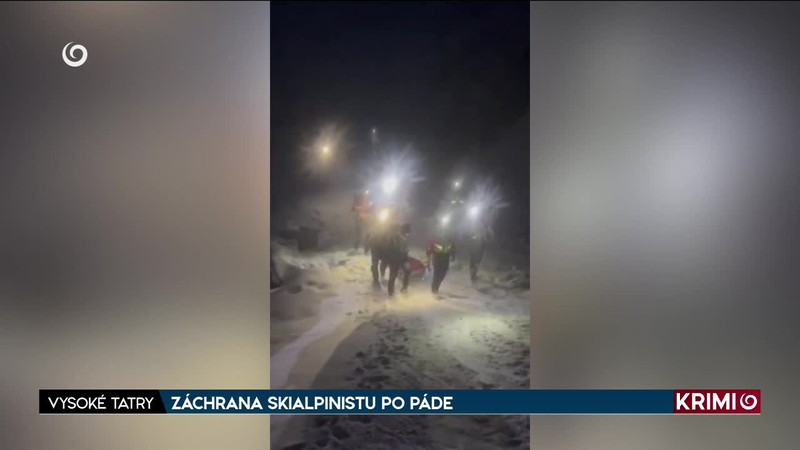 ZÁCHRANA SKIALPINISTU PO PÁDE