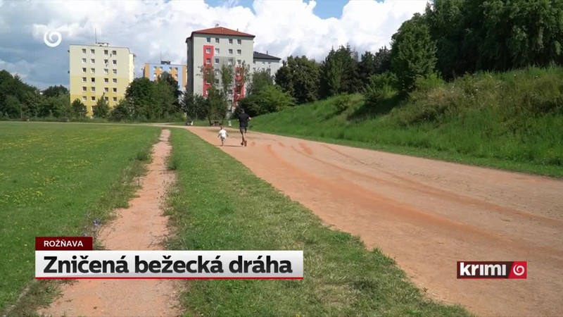 Zničená bežecká dráha