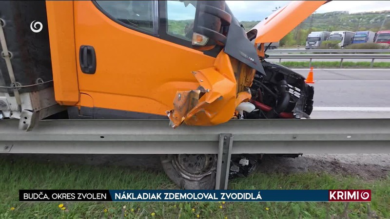 NÁKLADIAK ZDEMOLOVAL ZVODIDLÁ