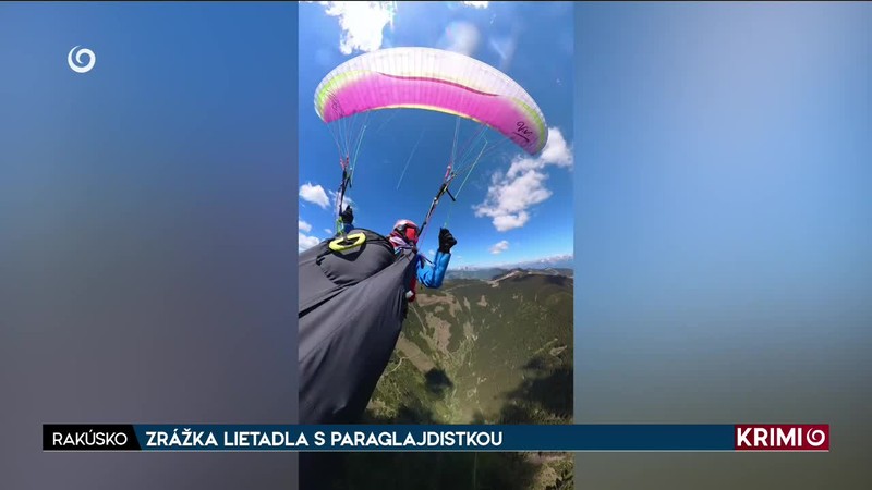 ZRÁŽKA LIETADLA S PARAGLAJDISTKOU