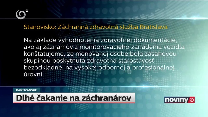 Dlhé čakanie na záchranárov