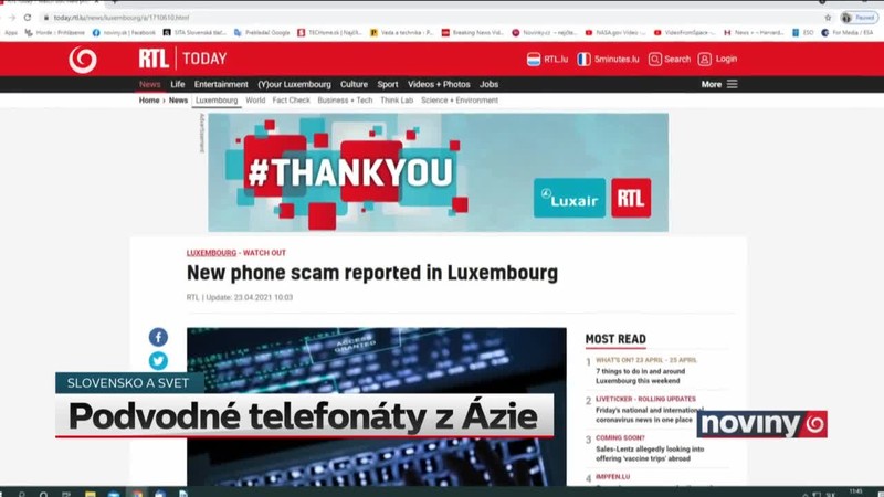 Podvodné telefonáty z Ázie