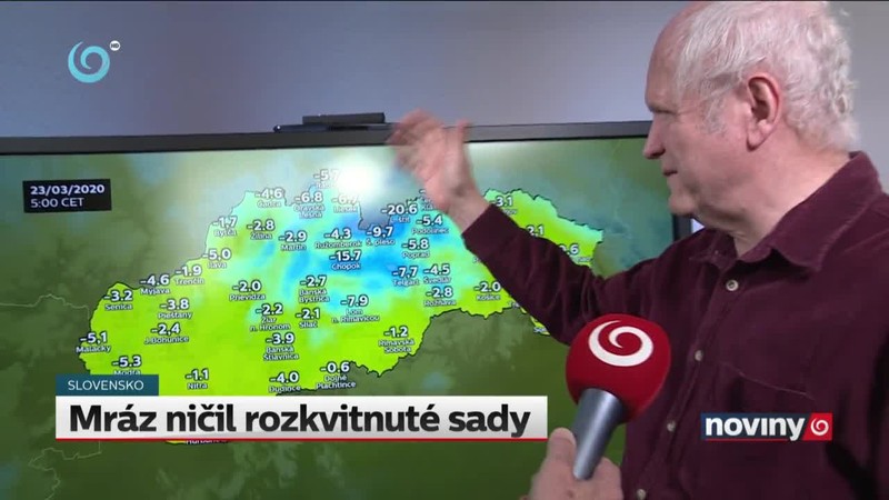 Mráz ničil rozkvitnuté sady