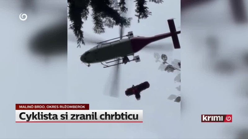 Cyklista si zranil chrbticu