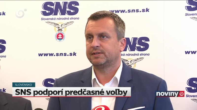SNS podporí predčasné voľby